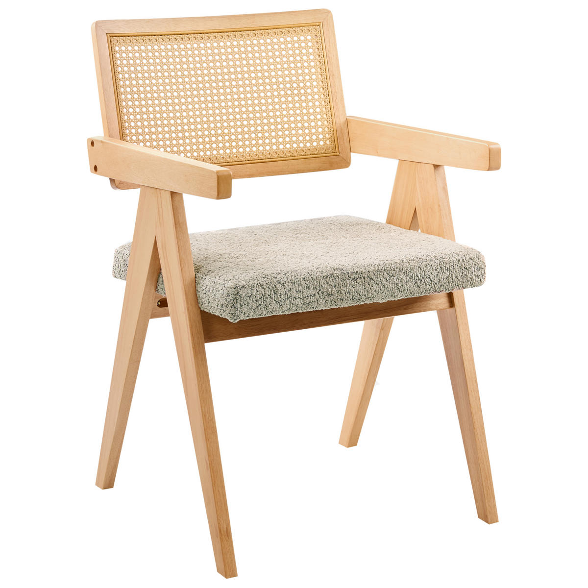 ESSZIMMERSTUHL 2er-Set Hellbraun Ava - Hellbraun/Beige, Holz (55/85/62cm) - Beliani