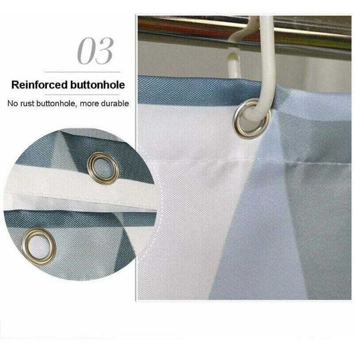 DUSCHVORHANG Polyester wasserdicht antibakteriell schimmelresistent waschbar - Grau, Textil (200/240cm) - MCBOSON