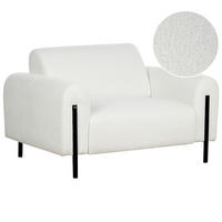 SESSEL Weiß Askim - Schwarz/Weiß, Textil (123/79/95cm) - Beliani