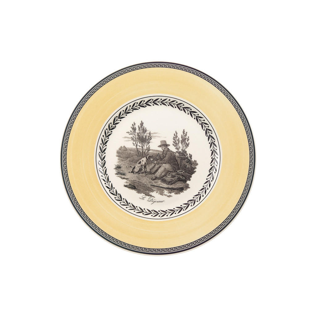 FRÜHSTÜCKSTELLER Audun Chasse weiß-grau-gelb ø 21,6 cm - Gelb/Weiß, Keramik (21.6cm) - Villeroy & Boch