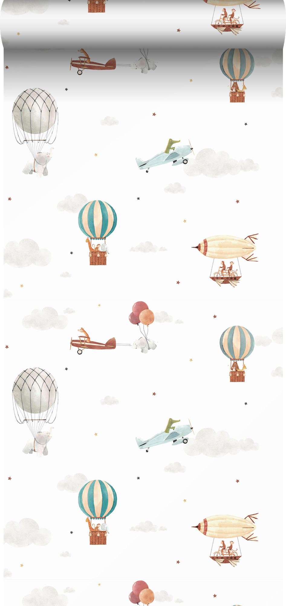 TAPETE Luftballons 53 cm x 10 m - Weiß, Papier (53/0.1cm) - Sanders & Sanders