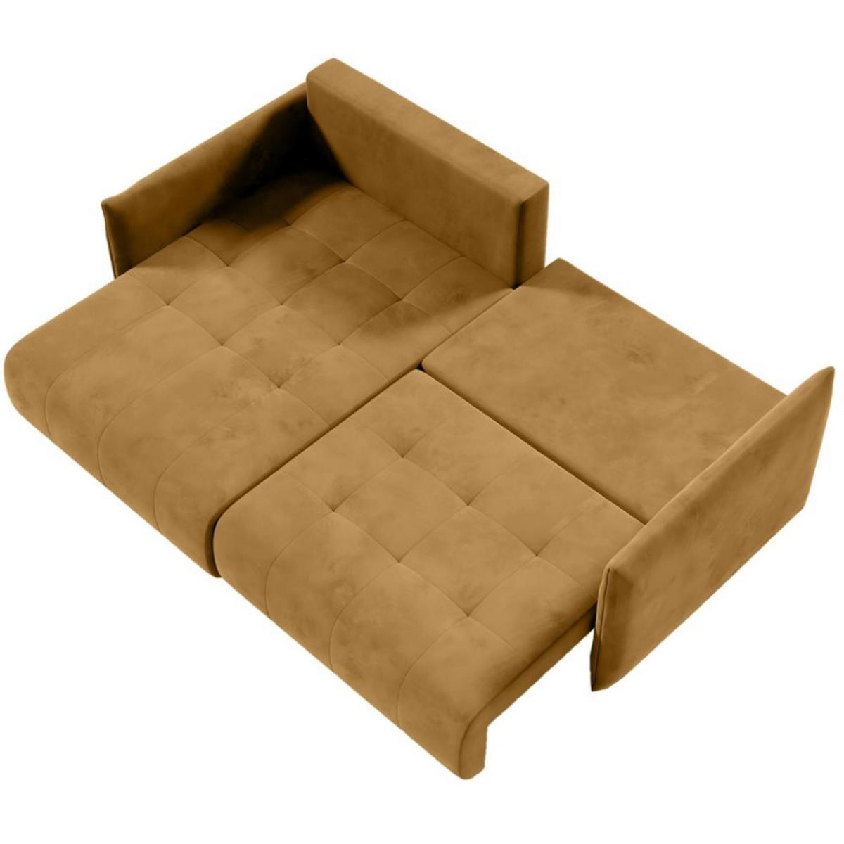 ECKSCHLAFSOFA Henry Mini gelb links - Gelb/Schwarz, Kunststoff/Textil (221/153cm) - Beautysofa