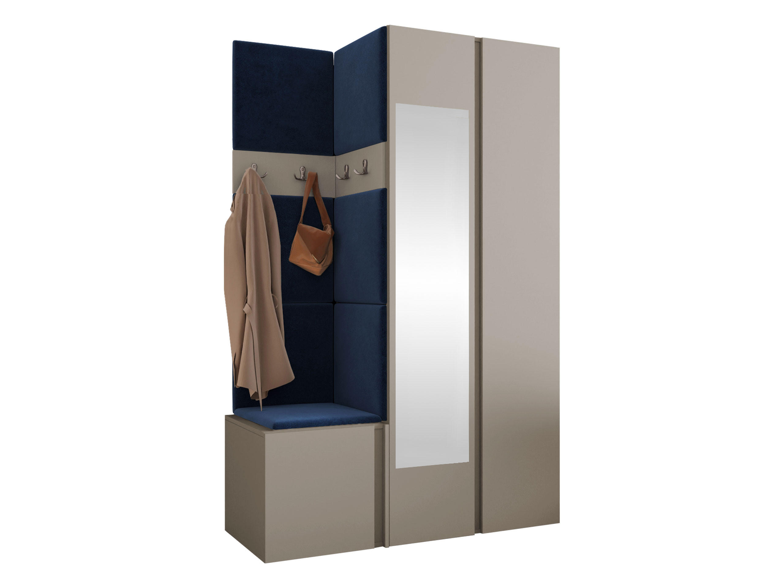 Mirjan24 Garderoben-Set Kaschmir, Blau 116x186x46 cm