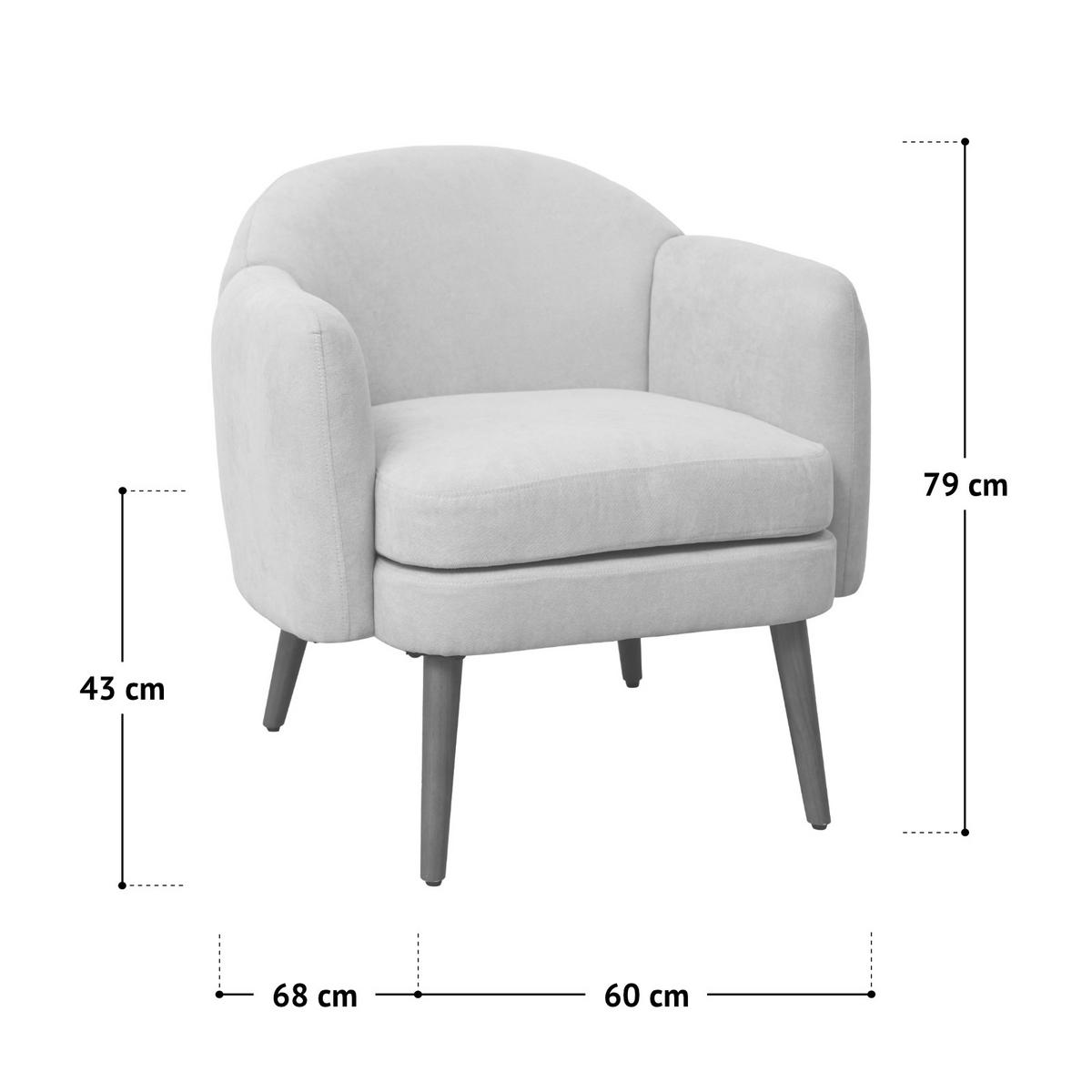 LOUNGESESSEL JOHAN Hellgrau - Grau, Textil (60/79/68cm) - SVITA