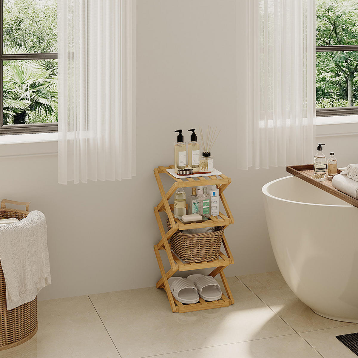 BOTNÍK Ziggy Bambus - zelená barva, kompozitní dřevo (26/52/26.5cm) - Vicco