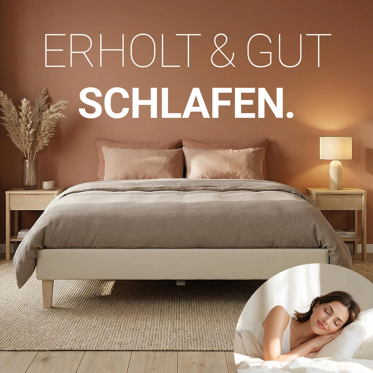 POLSTERBETT 140/200 cm in Beige + Lattenrost - Beige, Textil (140/200cm) - Homestyle4u