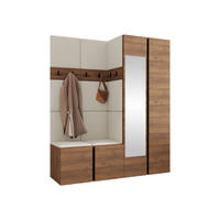 MOBILIER PENTRU HOL Orion XII - bej/culoare lemn de nuc, material plastic/compozit lemnos (158/186/46cm) - MIRJAN24