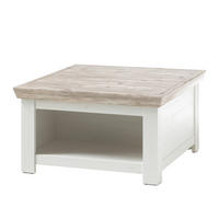COUCHTISCH Ferna-61 - Braun/Weiß, Holzwerkstoff (86/86/48cm) - Lomado