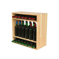 WEINREGAL Vincellar Mod 60x60x30 cm Standflaschen Modul Für 32 Flaschen Massives Kiefernholz Natur - Naturfarben, Holz (60/60/30cm) - PROREGAL