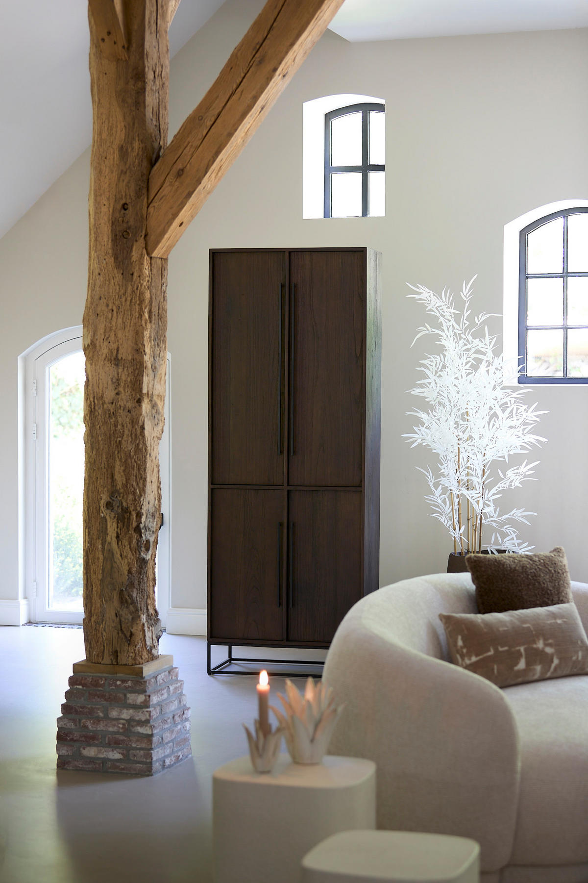 SCHRANK Lilian Braun 75/40/200 cm - Braun, Metall (40/200/75cm) - Light & Living