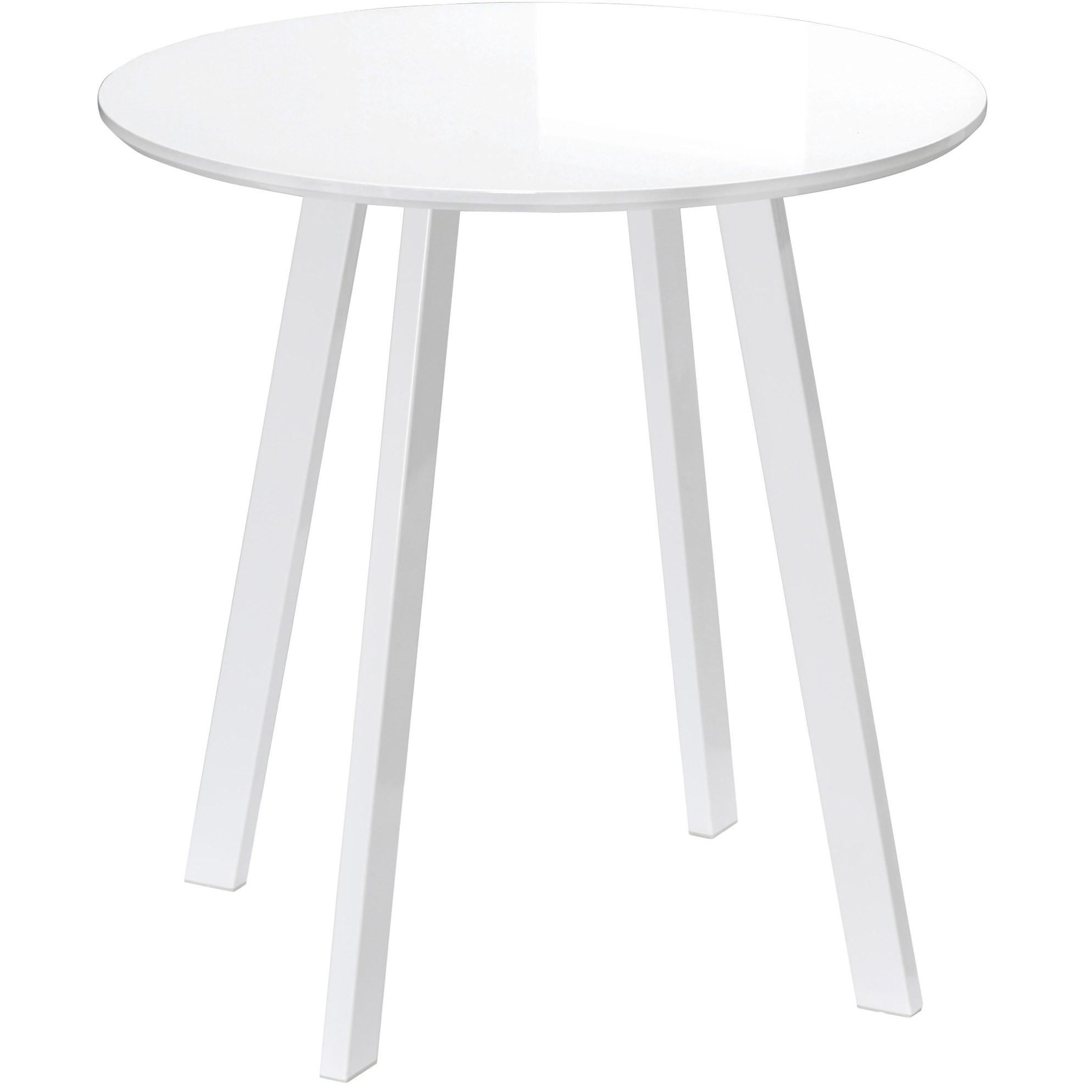 JEDÁLENSKÝ stôl Ø72/75 cm biela MDF, okrúhly s vysokým leskom - biela, kompozitné drevo (72/72/75cm) - BEAOK