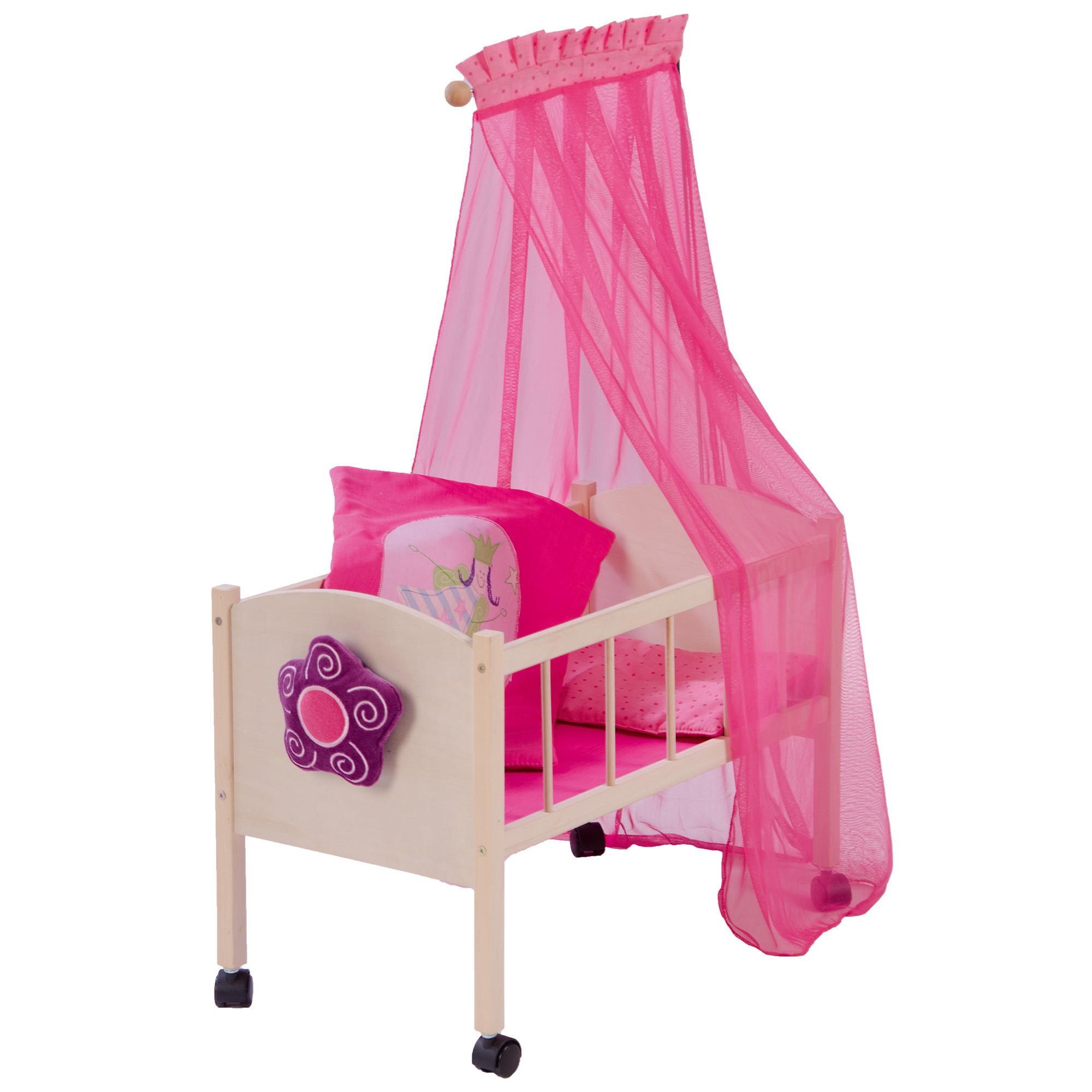PUPPENSTANDBETT Happy Fee - Naturfarben, Holz (57/87/31cm) - Roba