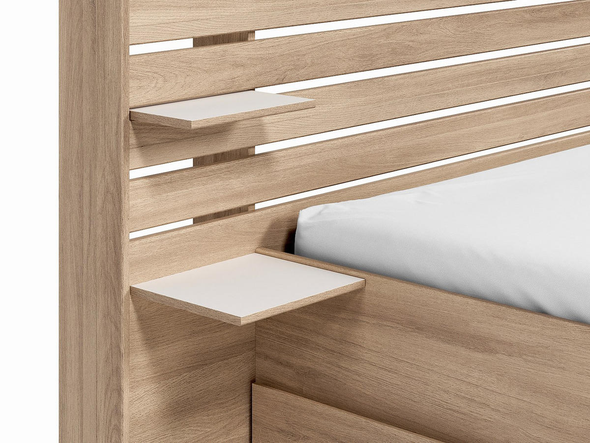 STAURAUMBETT Escale 2 140x200cm von Parisot in Japanischer Eiche - Braun, Holz/Holzwerkstoff (140/200cm) - Vente-Unique