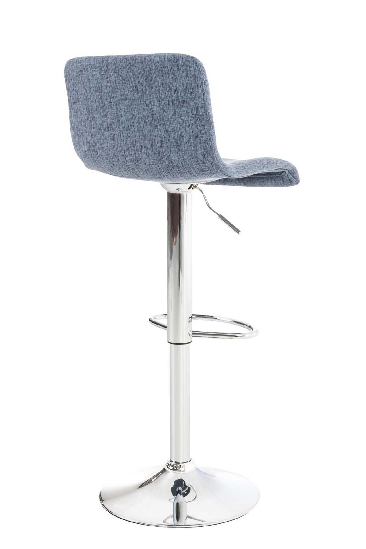 BARHOCKER BERLIN Blau Stoff - Blau, Textil/Metall (39/84/36cm) - DELUKE