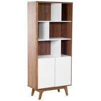 SCHRANK 3 Fächer Columbus - Dunkelbraun, Holzwerkstoff (79/182/40cm) - Beliani