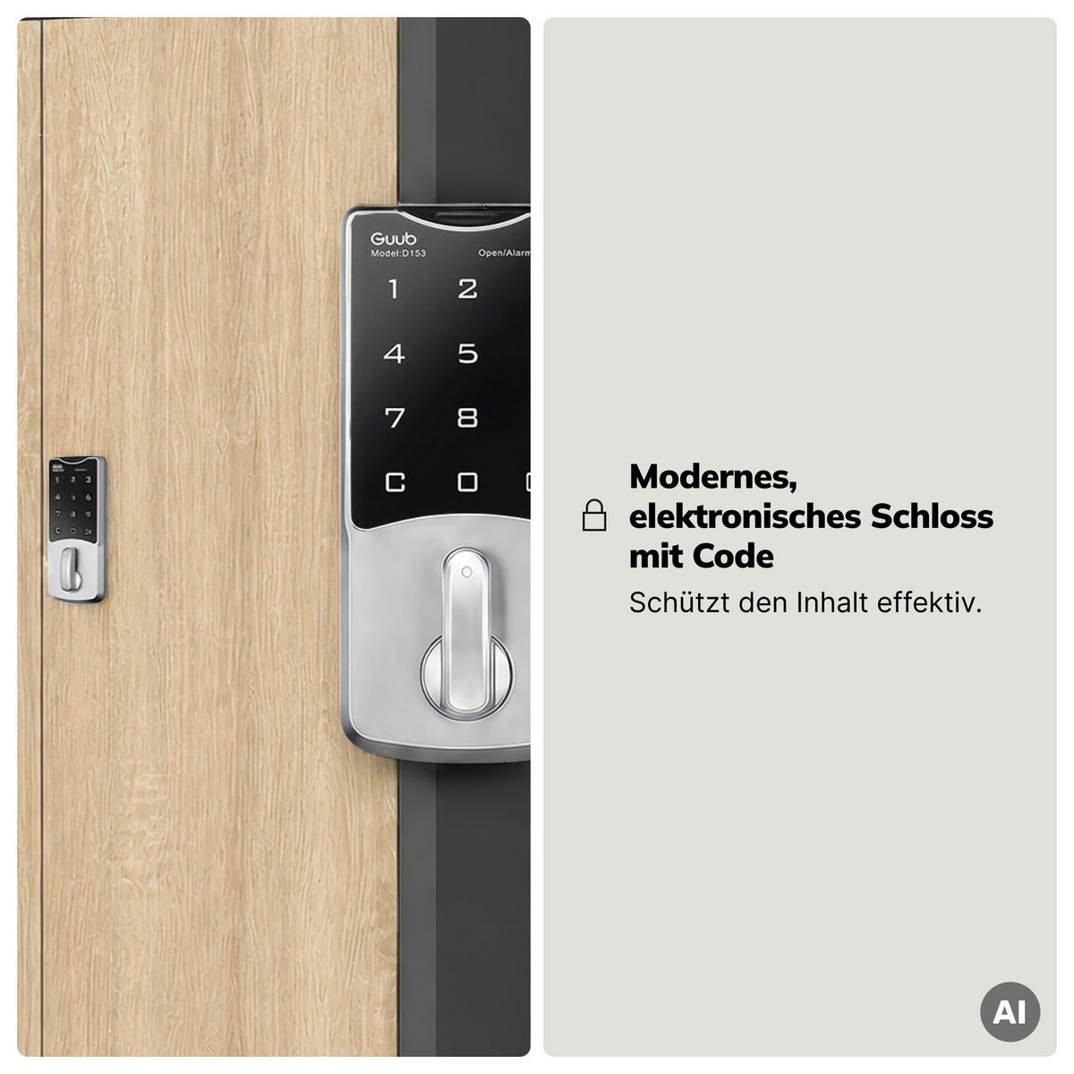 BÜROSCHRANK mit Zahlenschloss DANIEL 185x90x40 cm - Anthrazit/Sonoma Eiche, Metall (90/185/40cm) - Jan Nowak