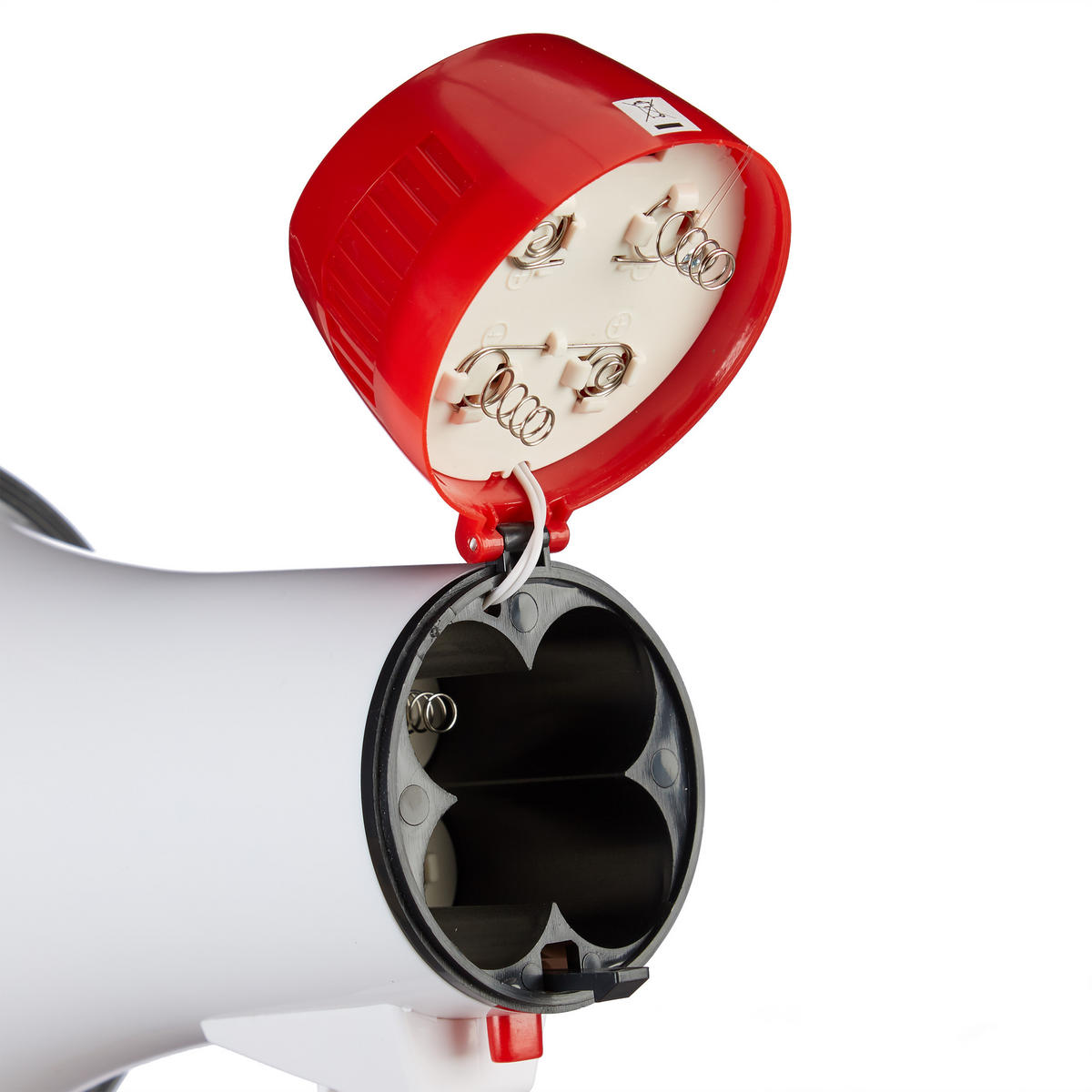 MEGAFON - Weiß, Kunststoff (13.5/21/22cm) - Relaxdays