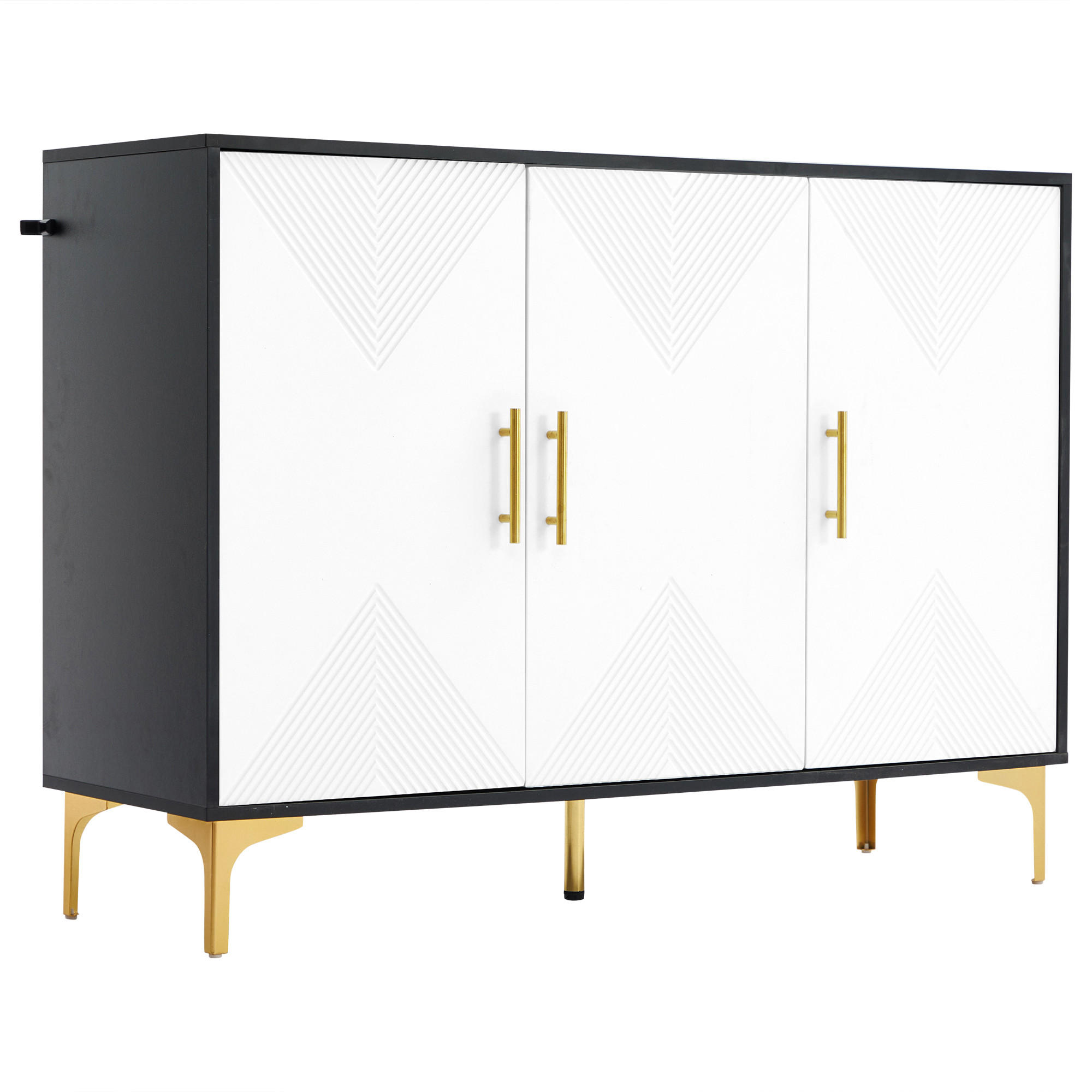 SIDEBOARD Black 120/40/88 CM - Schwarz, Holz (40/88/120cm) - Urban Meuble