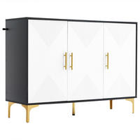 SIDEBOARD Black 120/40/88 CM - Schwarz, Holz (40/88/120cm) - Urban Meuble