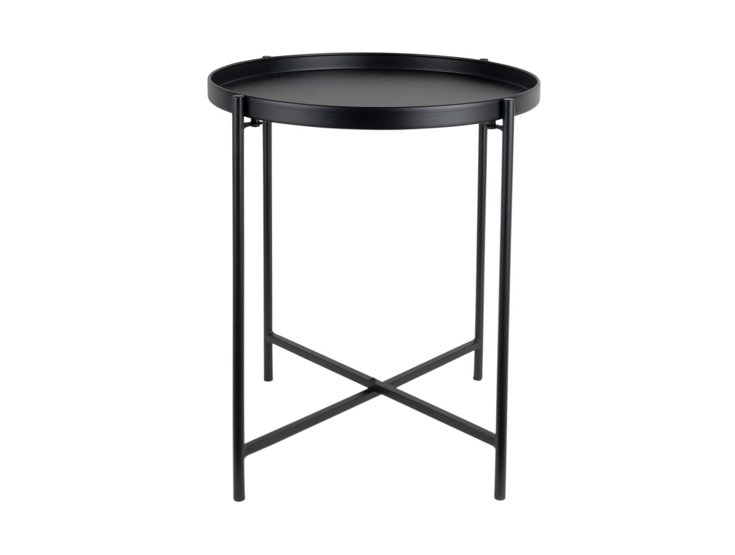 BEISTELLTISCH Meseta Schwarz 40/40/49 cm - Schwarz, Metall (40/40/49cm) - Leitmotiv