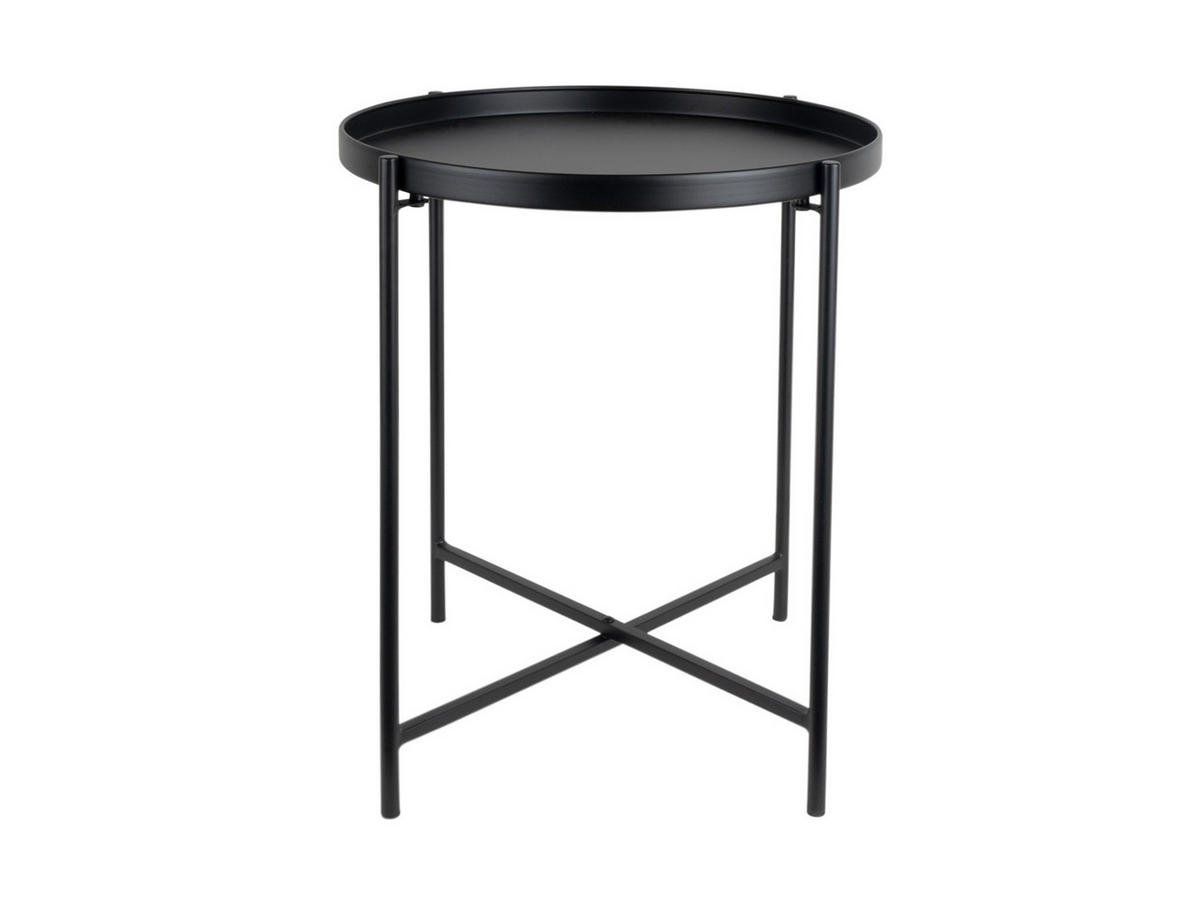 BEISTELLTISCH Meseta Schwarz 40/40/49 cm - Schwarz, Metall (40/40/49cm) - Leitmotiv