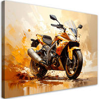 LEINWANDBILD Motorrad Sportmotorrad 90x60cm - Beige, Textil (90/60cm) - Feeby
