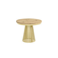 ESSTISCH Cone Bis - Goldfarben/Eiche Artisan, Holzwerkstoff/Metall (100/100/76cm) - Meblini