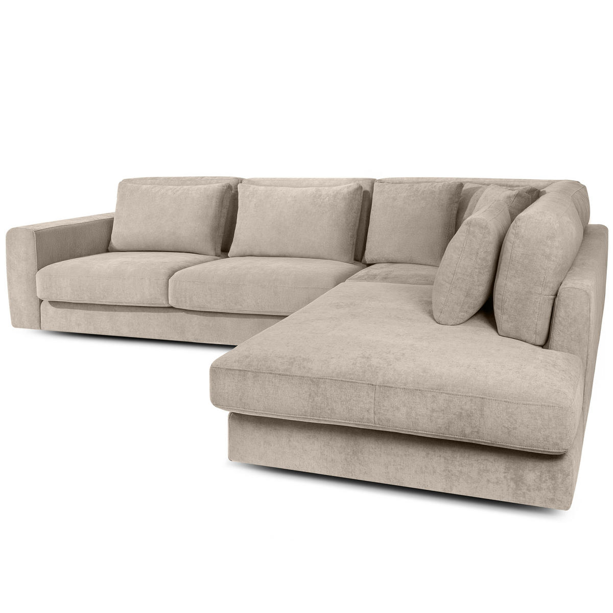 ECKSOFA rechts VERUS - Creme, Holz/Holzwerkstoff (297/248cm) - KONSIMO®