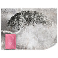 FOTOTAPETE Abstrakter Baum Beton 3D Effekt 300x210 - Beige/Schwarz, Papier (300/210cm) - Muralo