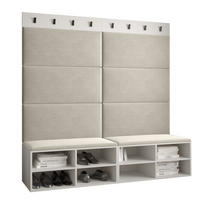 GARDEROBEN-SET 168/184/42 - Creme/Schwarz, Holz/Kunststoff (168/184/42cm) - MÖBEL KRYSPOL