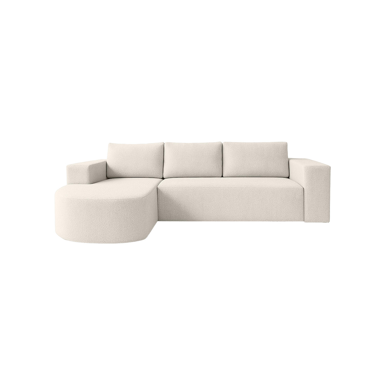 ECKSOFA Tolga mit Schlaffunktion, Ecru - Ecru, Textil (162/270cm) - Fedve