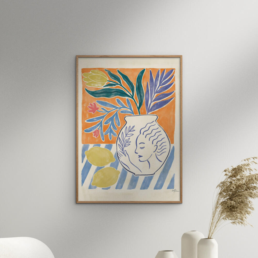POSTER mit Rahmen Wild Apple - Cyprus IV - Eichefarben/Multicolor, Holz/Papier (70/100cm) - Poster&Frame