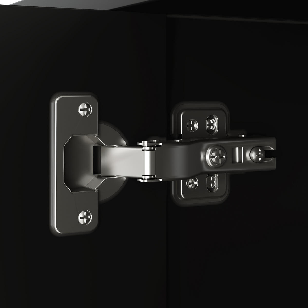 TV-SCHRANK Lowboard strukturierte Türen Gold modern - Schwarz, Holzwerkstoff (38/44.5/160cm) - FLIEKS