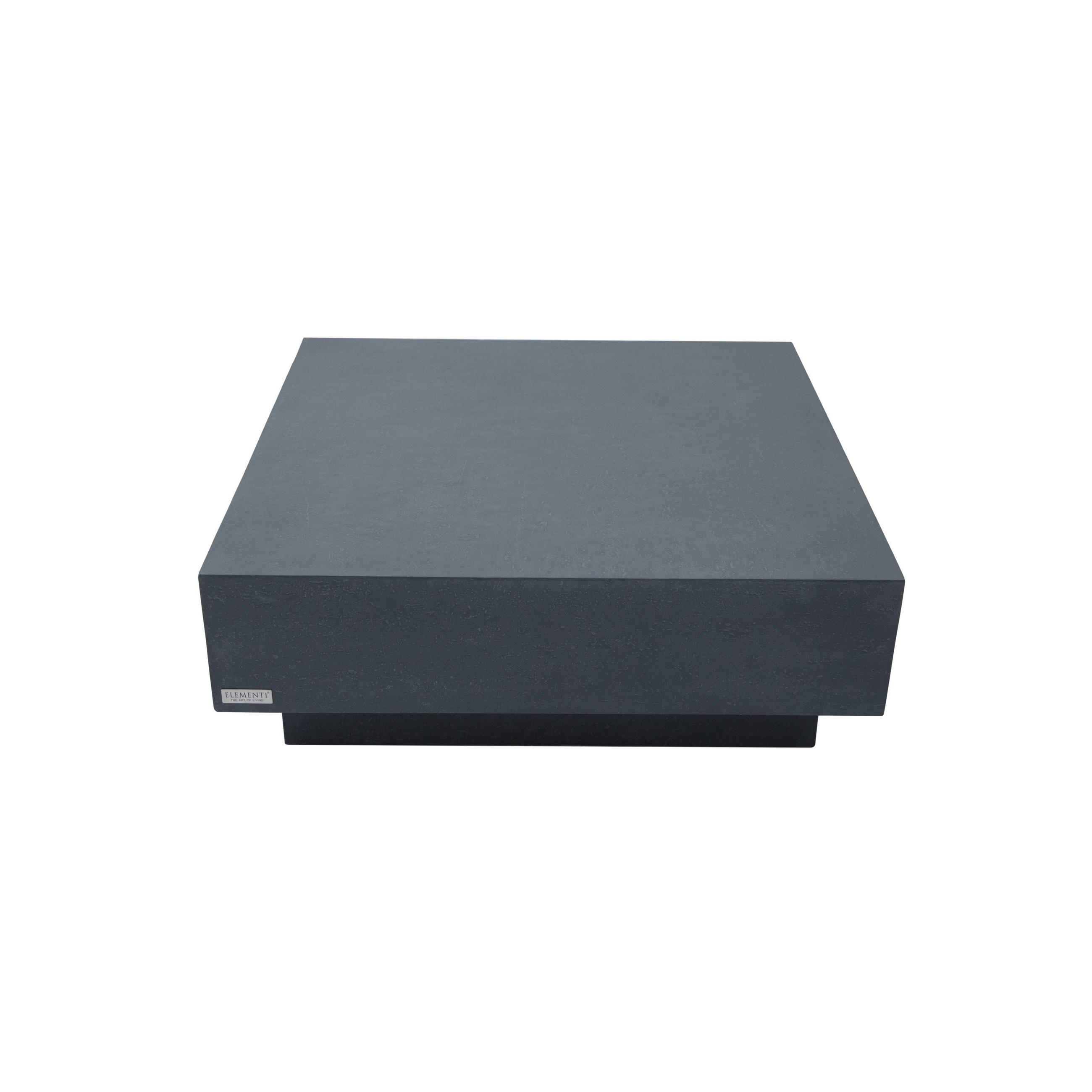 COUCHTISCH TEVERE aus GF-Beton Quadratisch, Wetterbeständig, 102x102x36 cm - Dunkelgrau, Naturmaterialien (102/102/36cm) - Elementi