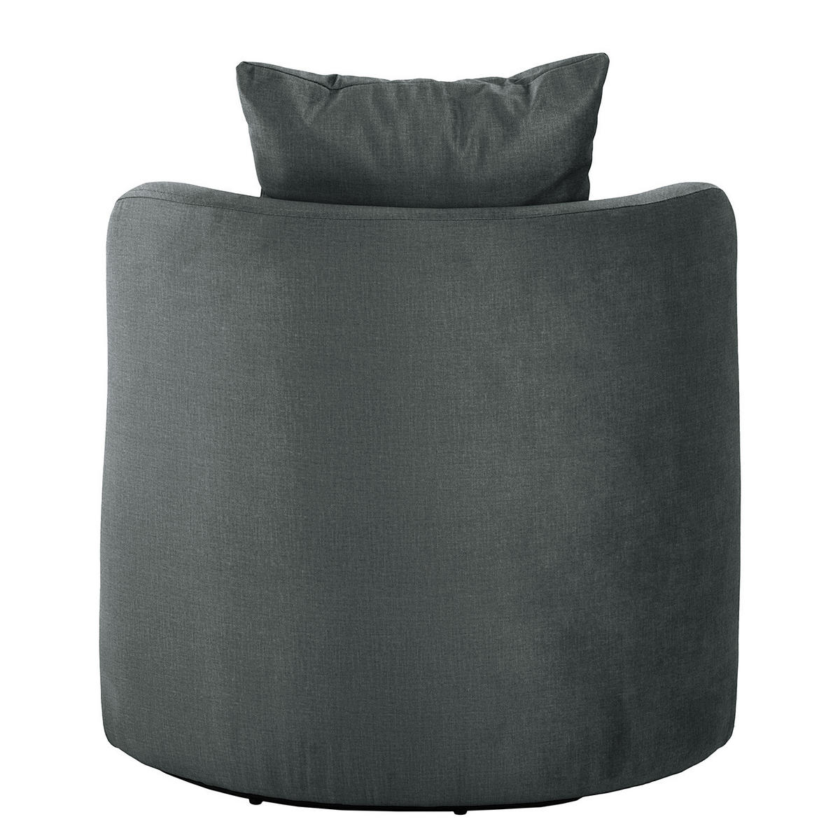 SESSEL - Dunkelgrau/Schwarz, Textil/Metall (73/67/75cm) - home24