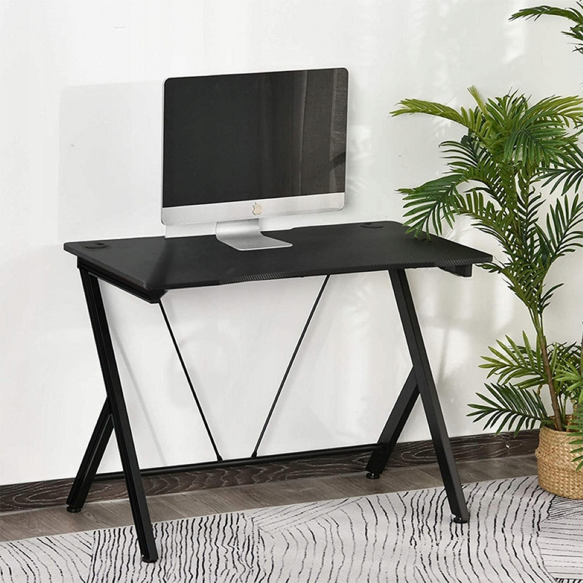 SCHREIBTISCH schwarz 100x50x75 cm - Schwarz, Holzwerkstoff (50/100/75cm)