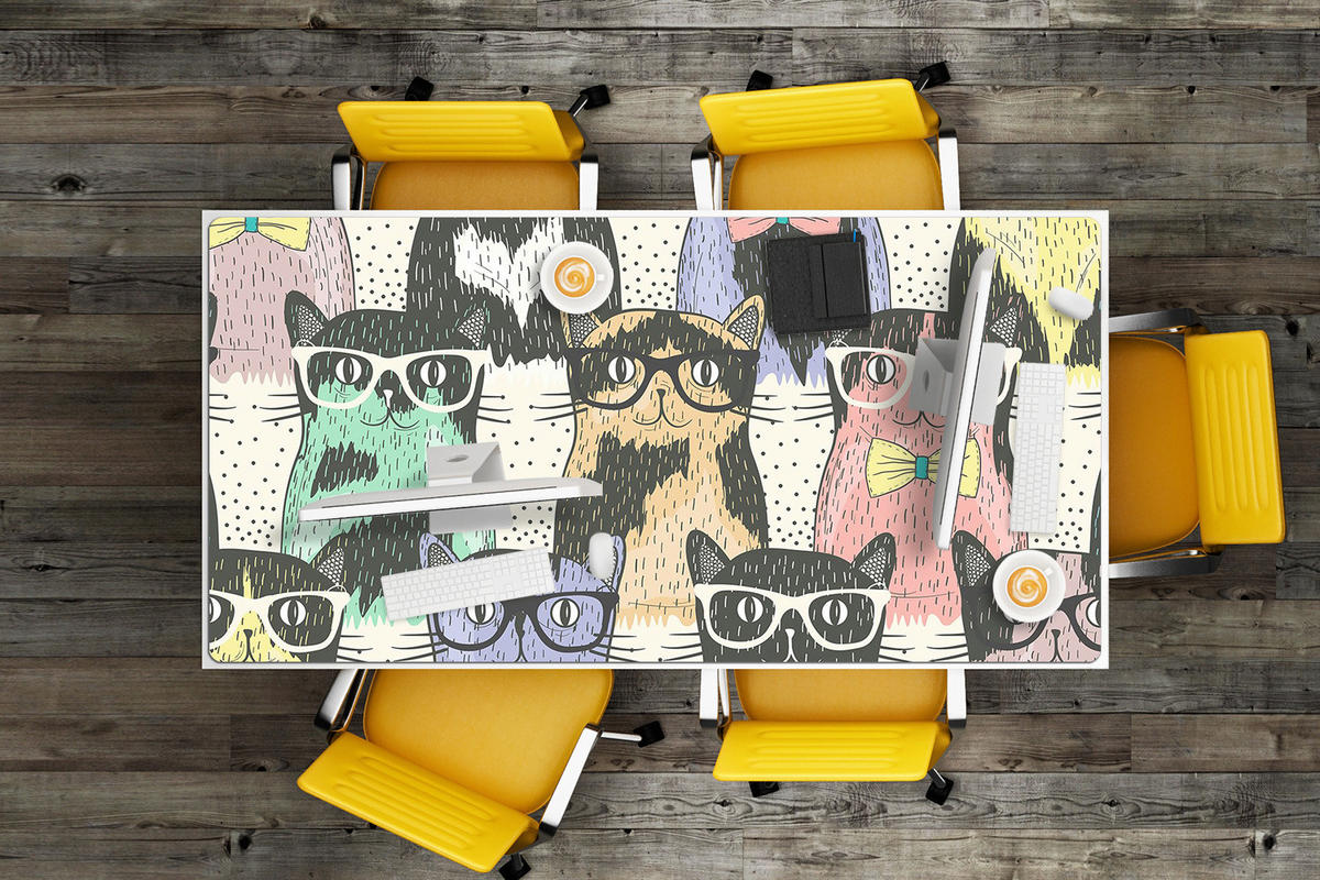 SCHREIBTISCHUNTERLAGE 90x45 cm Mehrfarbig - Multicolor, Kunststoff (1.6/90/45cm) - ArtPrintCave