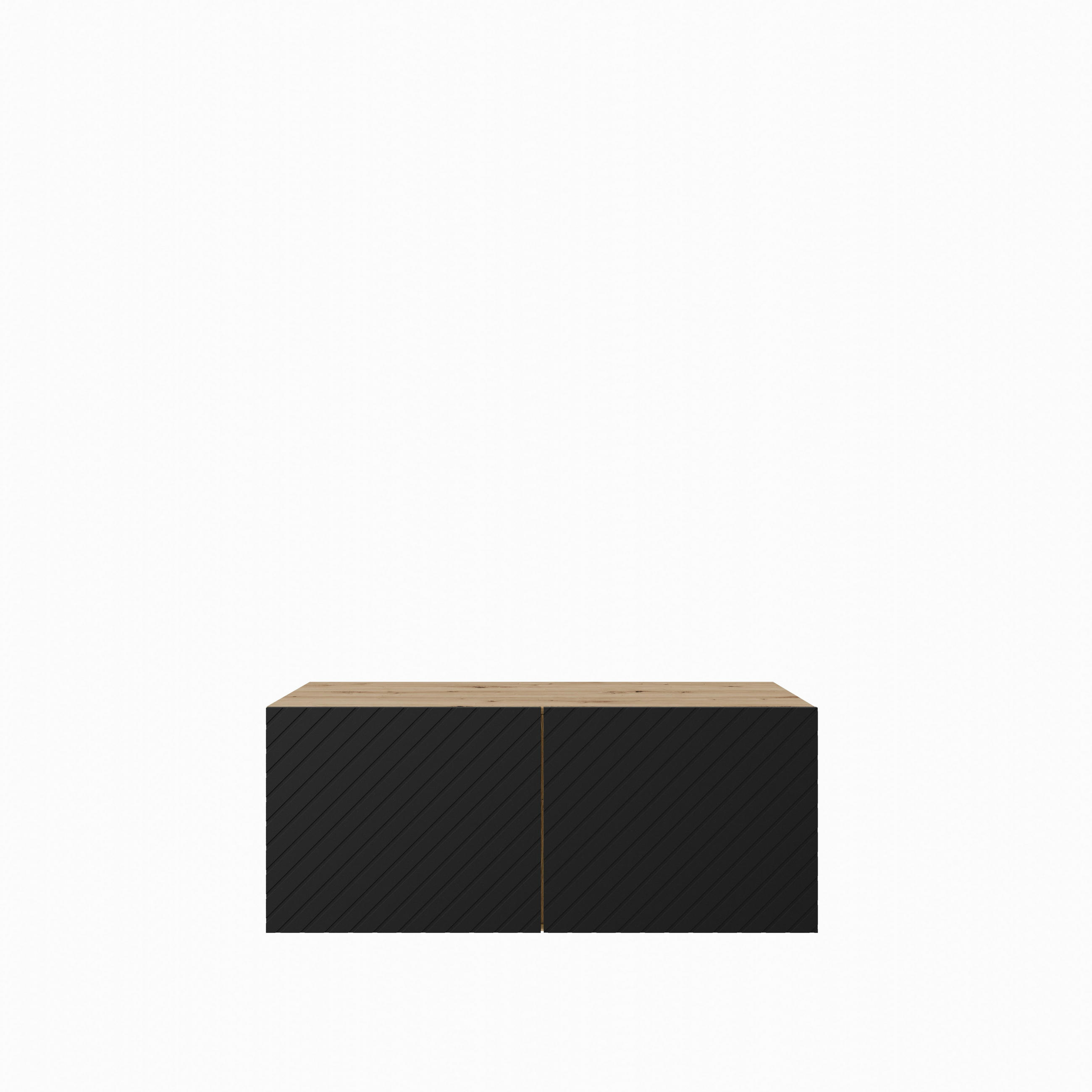 TV-SCHRANK Kaja 100 cm, zweitürig, artisan, schwarz - Schwarz/Eiche Artisan, Kunststoff (100/40/40cm) - Margaret Hadas24