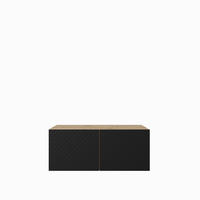 TV-SCHRANK Kaja 100 cm, zweitürig, artisan, schwarz - Schwarz/Eiche Artisan, Kunststoff (100/40/40cm) - Margaret Hadas24