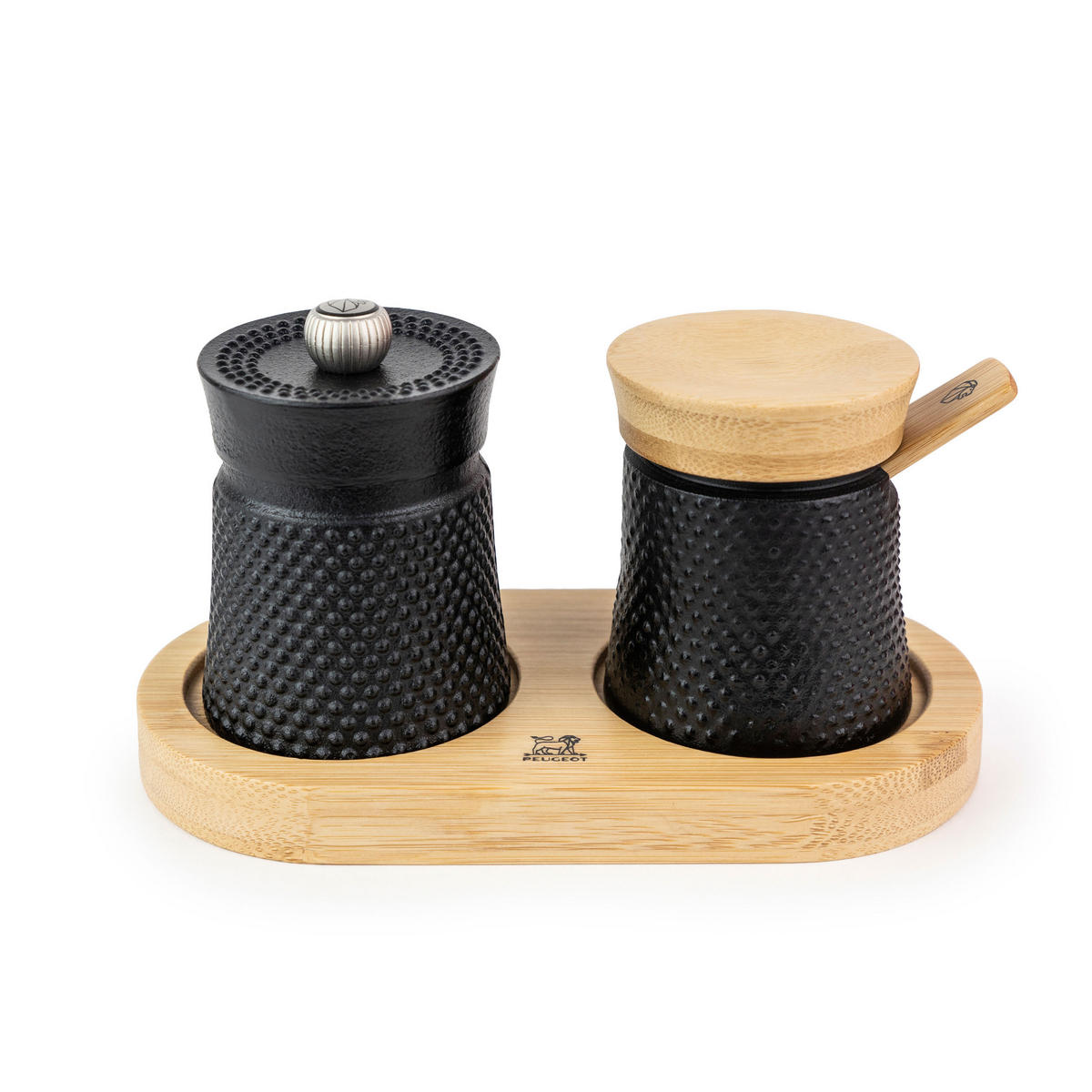 PFEFFERMÜHLE Bali 8cm mit Salzgefäß Gusseisen Stahlmahlwerk - Schwarz, Metall (6/8/6cm) - PEUGEOT