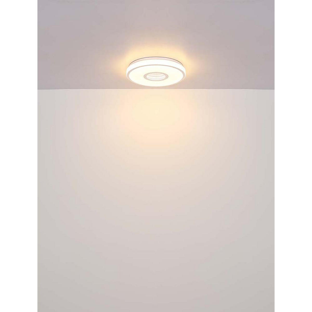 LED DECKENLEUCHTE Metall Weiß - Weiß, Metall (38/38/6.5cm) - Globo Lighting