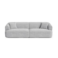 MODULARES-SOFA Campi aus Cord silber 4 Sitzplätze - Silberfarben, Textil (90/70/255cm) - Cosmopolitan Design