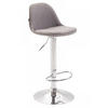 BARHOCKER Stoff grau - Chromfarben/Grau, Textil/Metall (39/82/43cm) - CLP