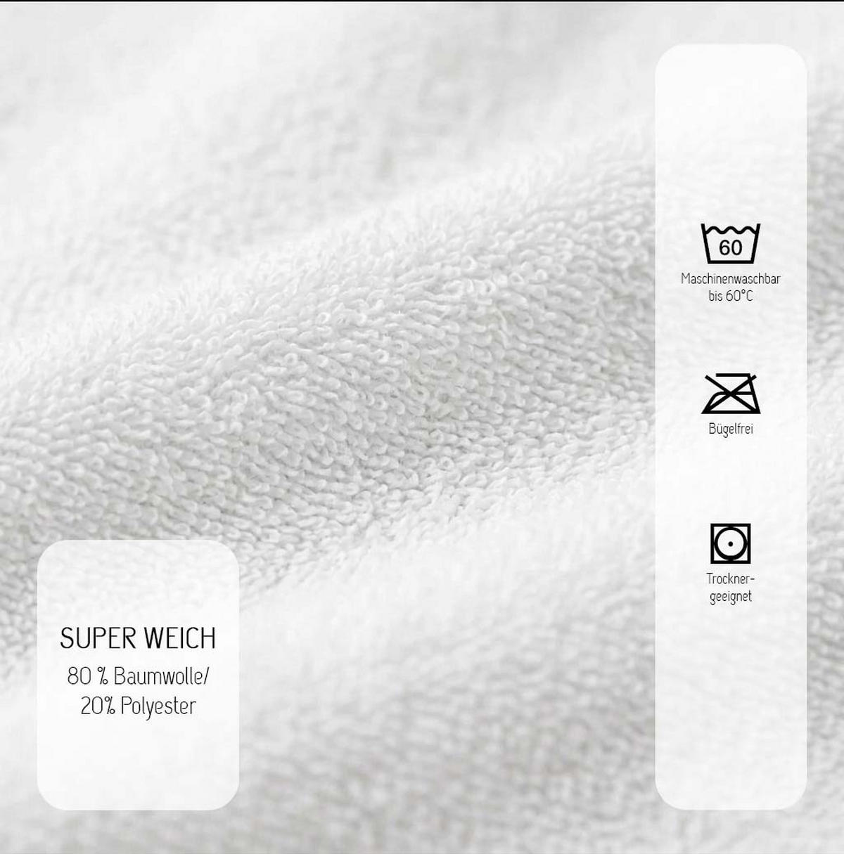 SPANNBETTTUCH Premium Frottee weiss, 90x190 cm - 100x200 cm - Weiß, Textil (100/200cm) - biberna