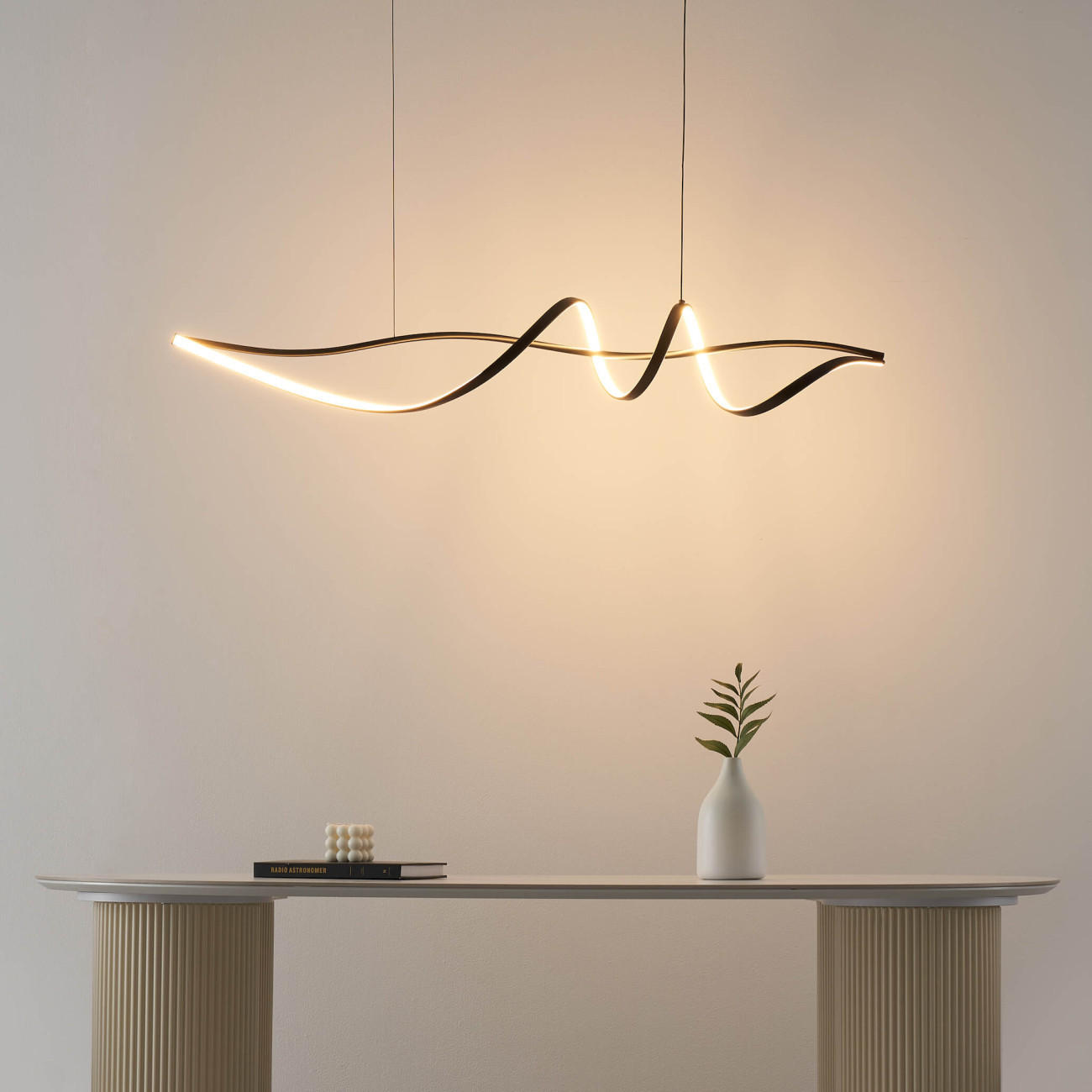 HÄNGELEUCHTE Lybella, Schwarz, 120cm - Schwarz, Metall (120/120/22cm) - KOSILUM