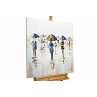 ACRYLBILD HANDGEMALT 80/80 cm - Multicolor, Holz/Textil (80/80cm) - KUNSTLOFT