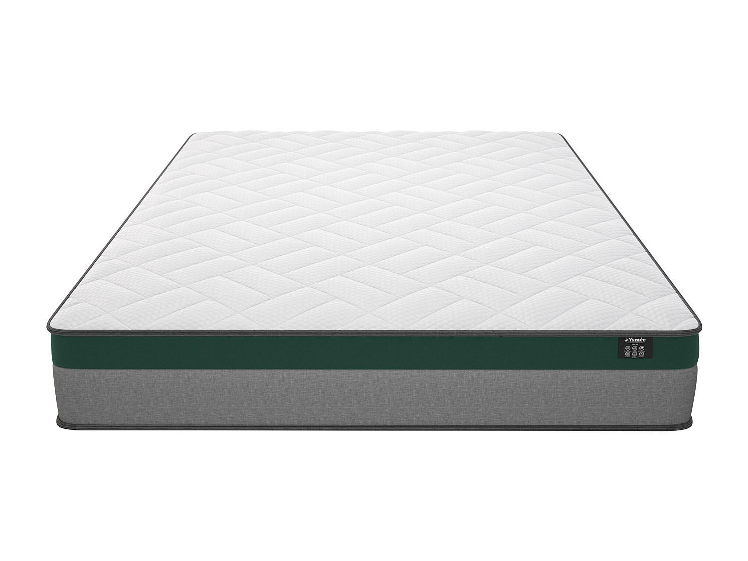 STANDARDMATRATZE - 2 Personen - stoff - weiß Prestige - Weiß, Textil (180/200cm) - Vente-Unique