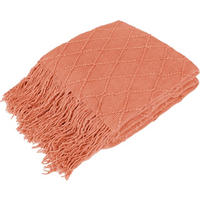 STRICKDECKE - 127 × 180 cm - Dunkelorange - Dunkelorange, Textil (127/180cm)