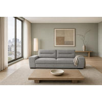 3-SITZER Carlisle Chenille Grau 274/97/93 cm - Grau, Kunststoff/Textil (274/93/97cm) - foamnova