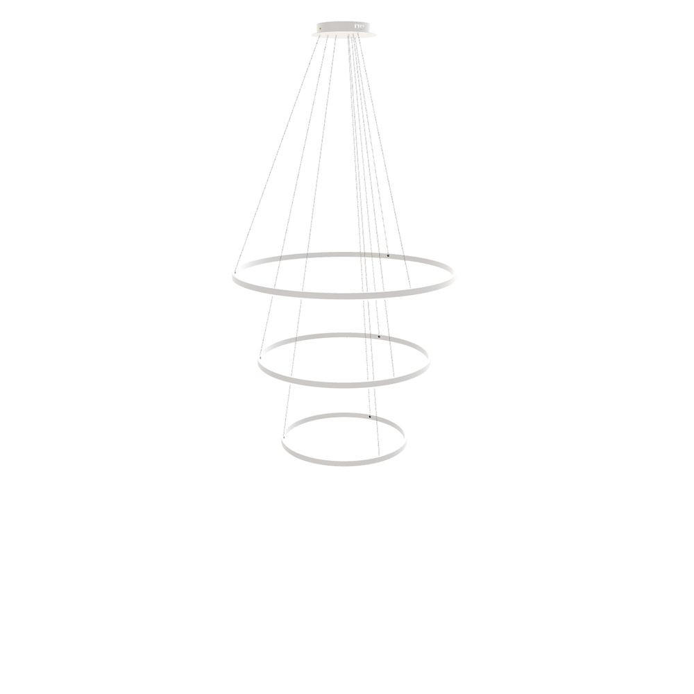 LED-HÄNGELAMPE 3er Ring Weiß Ø 100 | 80 | 60cm - Weiß, Metall (1.3/100/3.3cm) - s.luce